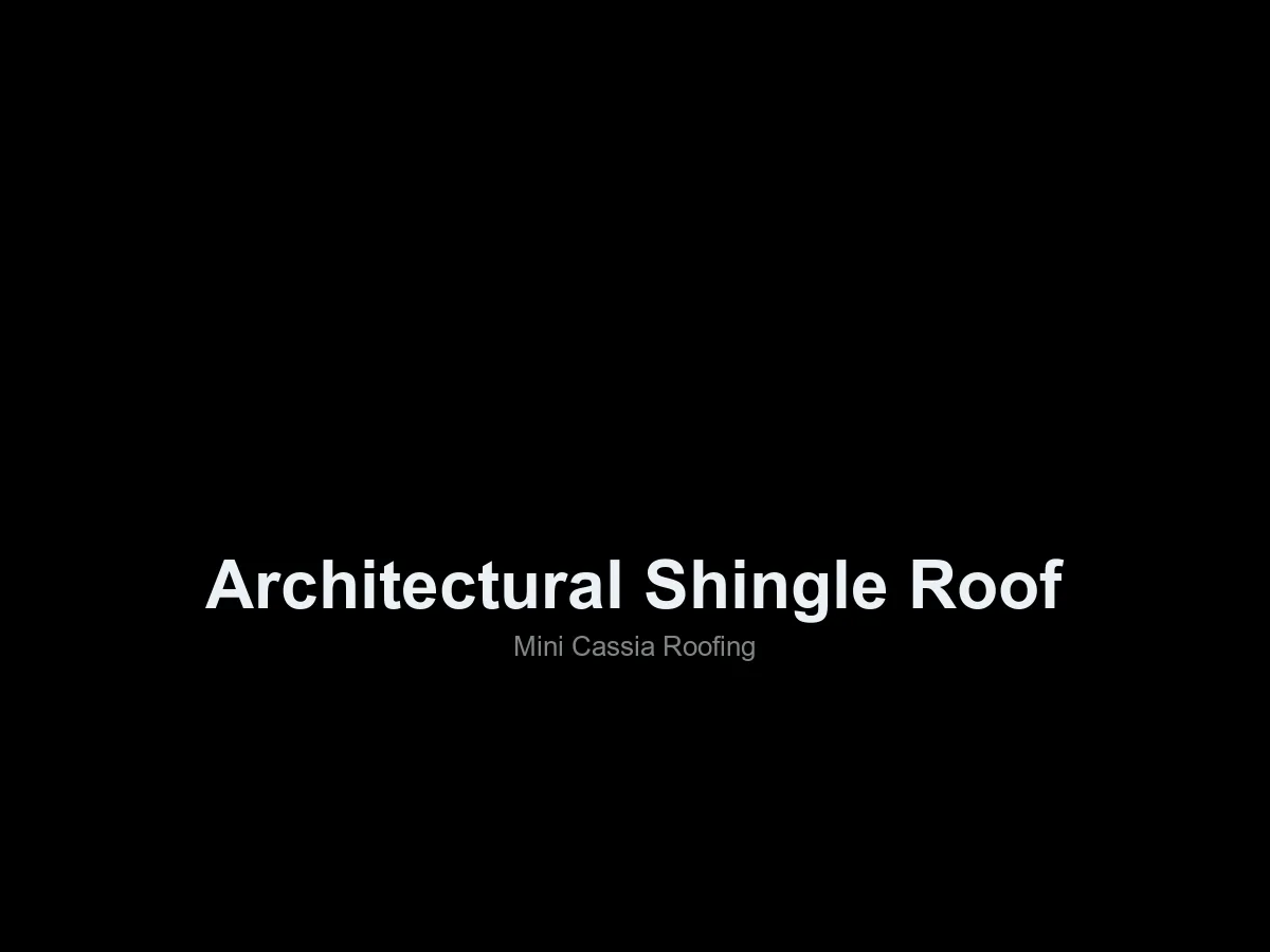 Architectural Shingle Roof, roofing in the Mini-Cassia area, Idaho
