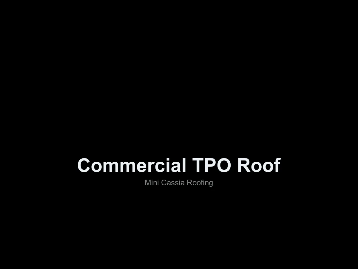 Commercial TPO Roof, roofing in the Mini-Cassia area, Idaho