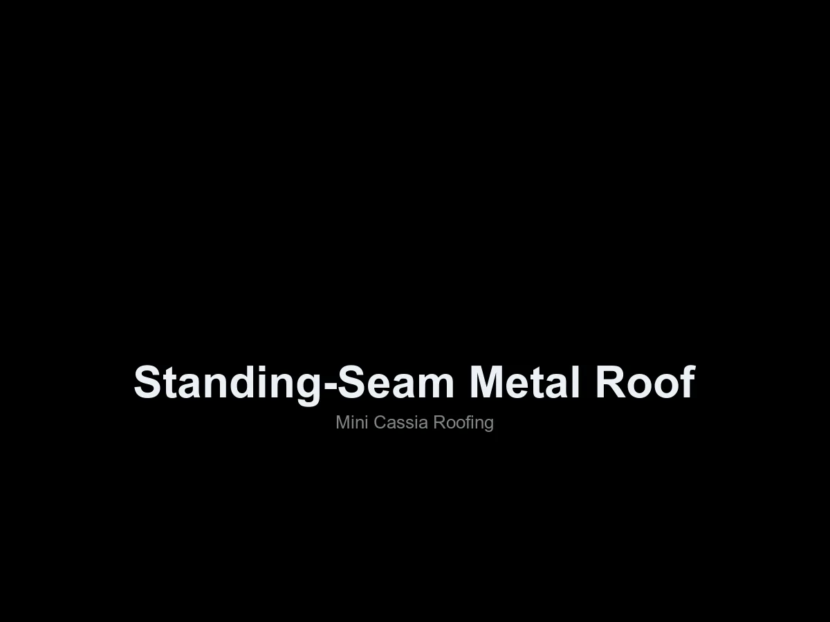 Standing-Seam Metal Roof, roofing in the Mini-Cassia area, Idaho